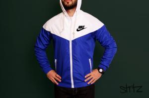 Фото Ветровка Nike Windrunner Jacket (Бело-синий)