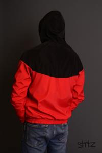 Фото  Ветровка Windrunner  The North Face (Черно-красный)