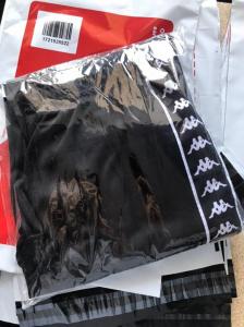 Фото Одежда Штаны Kappa черные с белым лампасом