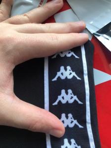 Фото Одежда Штаны Kappa черные с белым лампасом