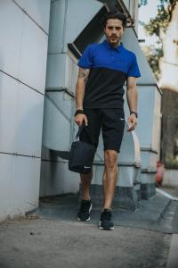 Фото Одежда Костюм мужской Nike шорты , футболка сине-черный + барсетка в подарок