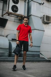 Фото Одежда Костюм мужской Nike шорты , футболка красная  + барсетка в подарок