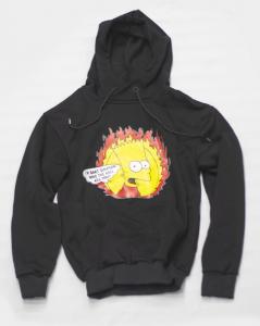 Фото Одежда Теплое худи унисекс Off White Bart чёрное