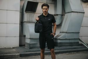 Фото Одежда Костюм мужской Nike шорты , футболка черная  + барсетка в подарок