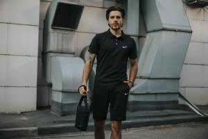 Фото Одежда Костюм мужской Nike шорты , футболка черная  + барсетка в подарок