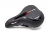 Седло комфортное с отверстием 270*185 YF-1124 с габаритным фонарём (чёрно-красный)