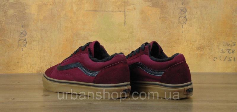 Фото Новинки №2., Взуття весна-осінь, Vans зима Кеди Vans Old Skool Winter Edition Bordo, Зимові вансы с хутроом