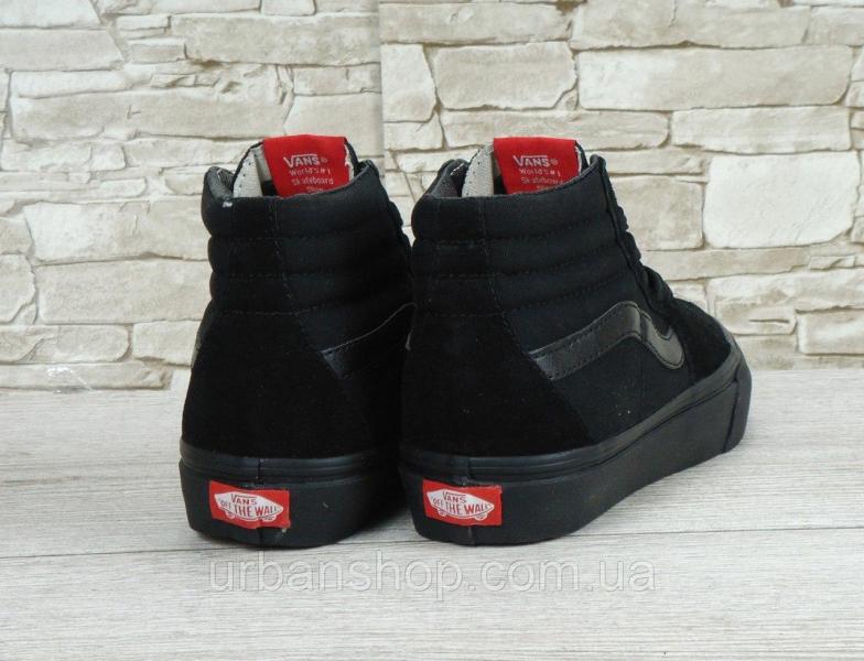 Фото Новинки №2., Чоловіче взуття, Vans, SK - 8 Жіночі Кеди Vans Old Skool High Top All Black, чоловічіКеди, ванс