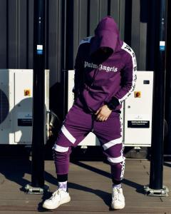 Фото Одежда Худи унисекс фиолетовый Palm Angels Espo