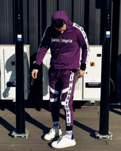 Фото Одежда Худи унисекс фиолетовый Palm Angels Espo