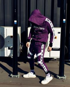 Фото Одежда Худи унисекс фиолетовый Palm Angels Espo