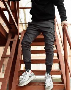 Фото Одежда Брюки джоггеры мужские Пушка Огонь Zuren серые