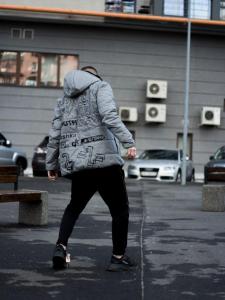 Фото Одежда Куртка рефлективная весенняя мужская Пушка Огонь Reflective серый