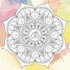 Живопись по контуру. Дзен Антистресс раскраска. "Мандала душевного спокойствия" (палитра авантюрин) DZ521