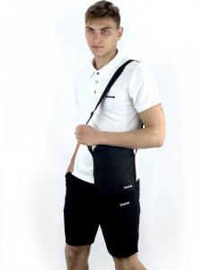 Фото Одежда Костюм мужской Reebok шорты черные , футболка белая + барсетка в подарок
