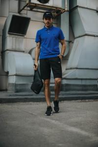 Фото Одежда Костюм мужской Nike шорты, футболка электрик+ барсетка+кепка (Nike белое лого) в подарок