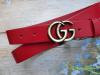  Женский кожаный красный ремень Gucci пряжка бронза Ремни и пояса в Украине