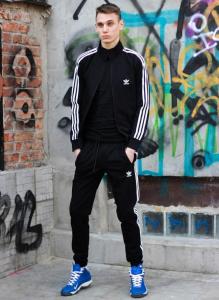 Фото Одежда Костюм Adidas черный