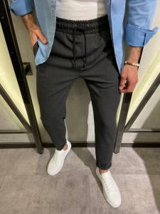 Фото  Штаны Madmext на резинке серые