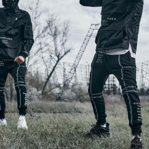 Фото Одежда Спортивные штаны мужские Пушка Огонь Flare черные