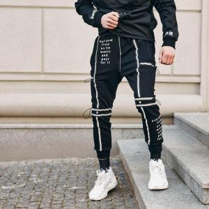 Фото Одежда Спортивные штаны мужские Пушка Огонь Flare черные