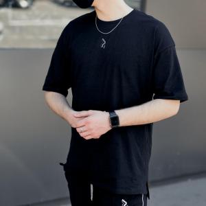 Фото Одежда Футболка оверсайз мужская Пушка Огонь Flame черная