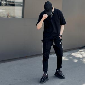 Фото Одежда Футболка оверсайз мужская Пушка Огонь Flame черная