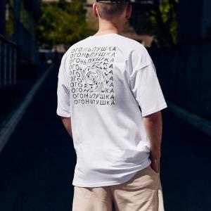 Фото Одежда Футболка оверсайз мужская Пушка Огонь Eddy белая