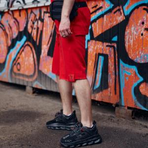 Фото Одежда Шорты мужские трикотажные Пушка Огонь Breet красные