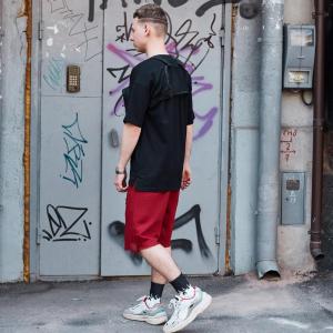 Фото Одежда Шорты мужские трикотажные Пушка Огонь Breet бордовые