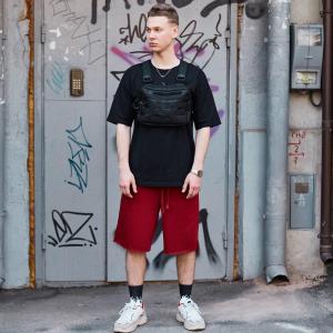 Фото Одежда Шорты мужские трикотажные Пушка Огонь Breet бордовые