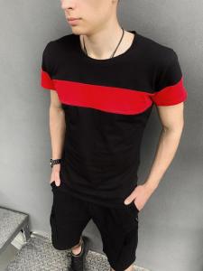 Фото Одежда Футболка Intruder 'Color Stripe' черная с красной полосой