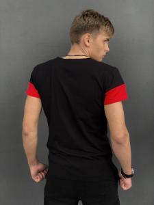 Фото Одежда Футболка Intruder 'Color Stripe' черная с красной полосой