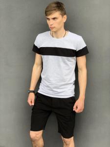 Фото Одежда Футболка Intruder 'Color Stripe' светло-серая с черной полосой