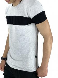 Фото Одежда Футболка Intruder 'Color Stripe' светло-серая с черной полосой