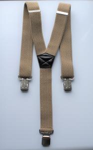 Фото  Мужские одинарные подтяжки бежевые