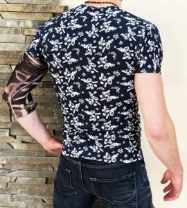 Фото Одежда Футболка Flower темно-синяя