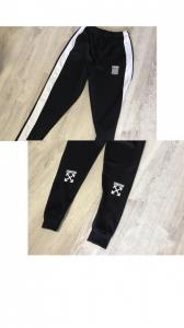 Фото Одежда Спортивные штаны черные с белым лампасом OFF WHITE