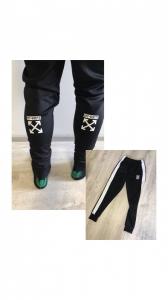 Фото Одежда Спортивные штаны черные с белым лампасом OFF WHITE