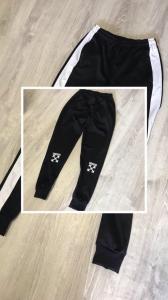 Фото Одежда Спортивные штаны черные с белым лампасом OFF WHITE
