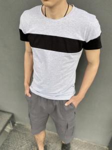 Фото Одежда Комплект шорты Miami футболка 'Color Stripe' серая с черной полосой