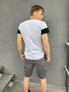 Фото Одежда Комплект шорты Miami футболка 'Color Stripe' серая с черной полосой