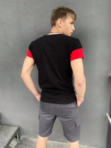 Фото Одежда Комплект шорты Miami футболка 'Color Stripe' черная с красной полосой