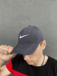 Фото Аксессуары Кепка Nike серая белый логотип