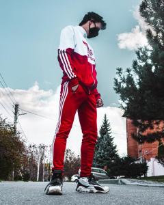 Фото Одежда Спортивный костюм Adidas Thrino красно-белый