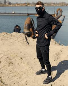 Фото Одежда Ветровка мужская Пушка Огонь Zakuda черная