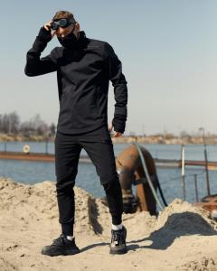 Фото Одежда Ветровка мужская Пушка Огонь Zakuda черная