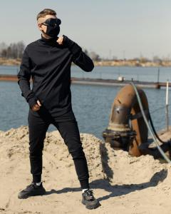 Фото Одежда Ветровка мужская Пушка Огонь Zakuda черная