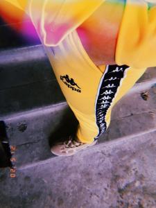 Фото Одежда Спортивный костюм желтый Kappa ч/б