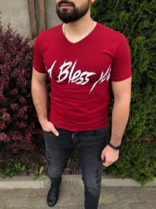 Фото Одежда Бордовая футболка 18048